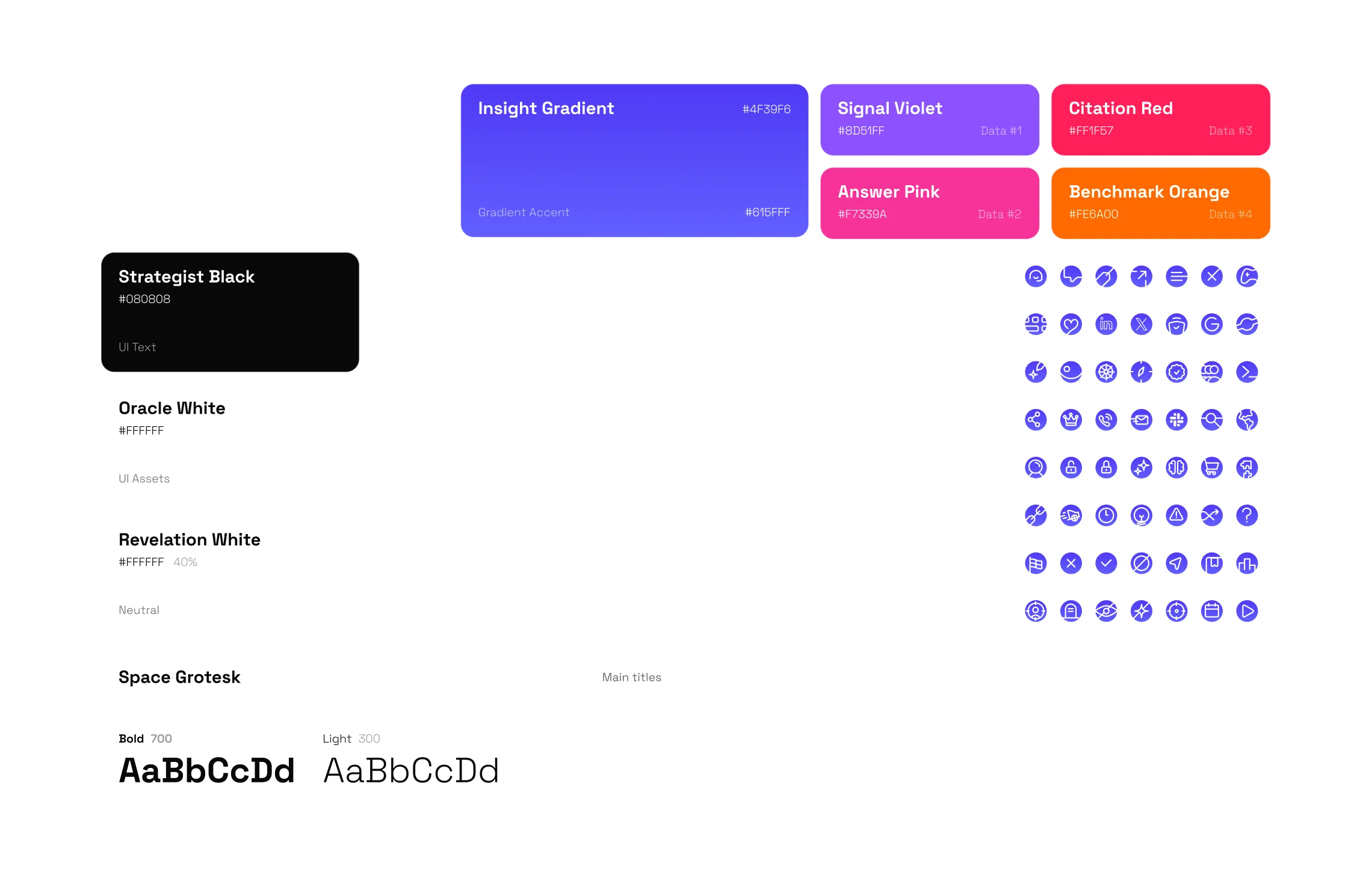 AthenaHQ brand colours, typography, iconography and logo construction