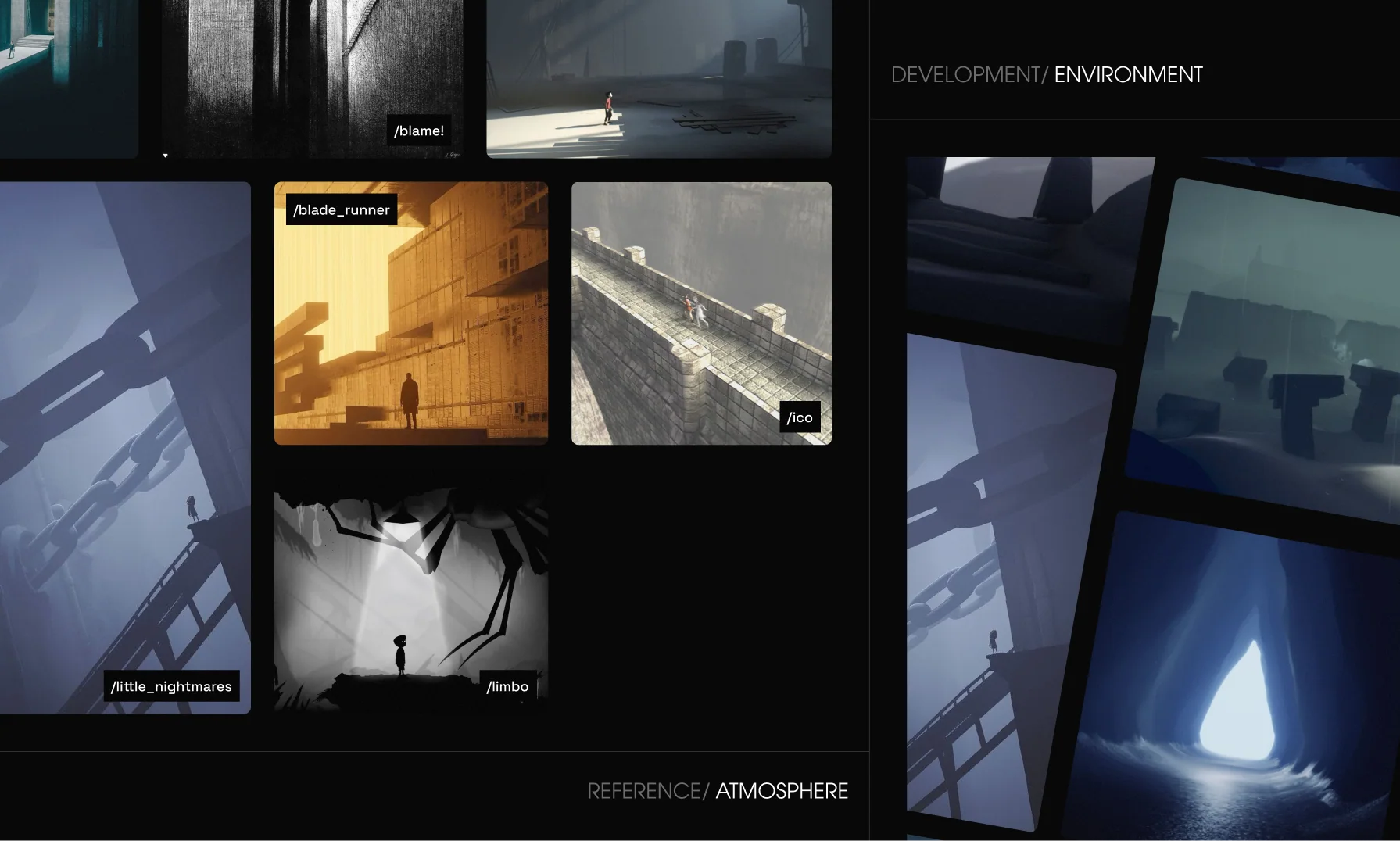 Ivress visual references and environment moodboard