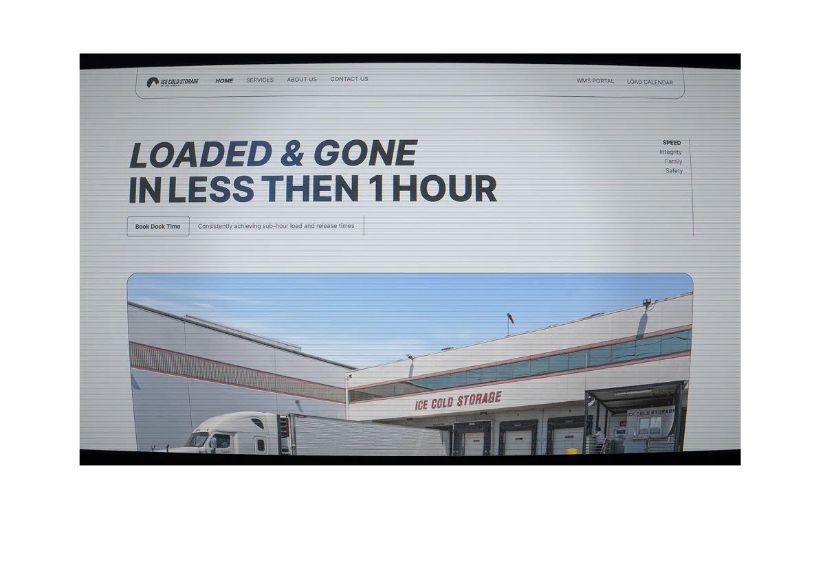 Ice Cold Storage project screen