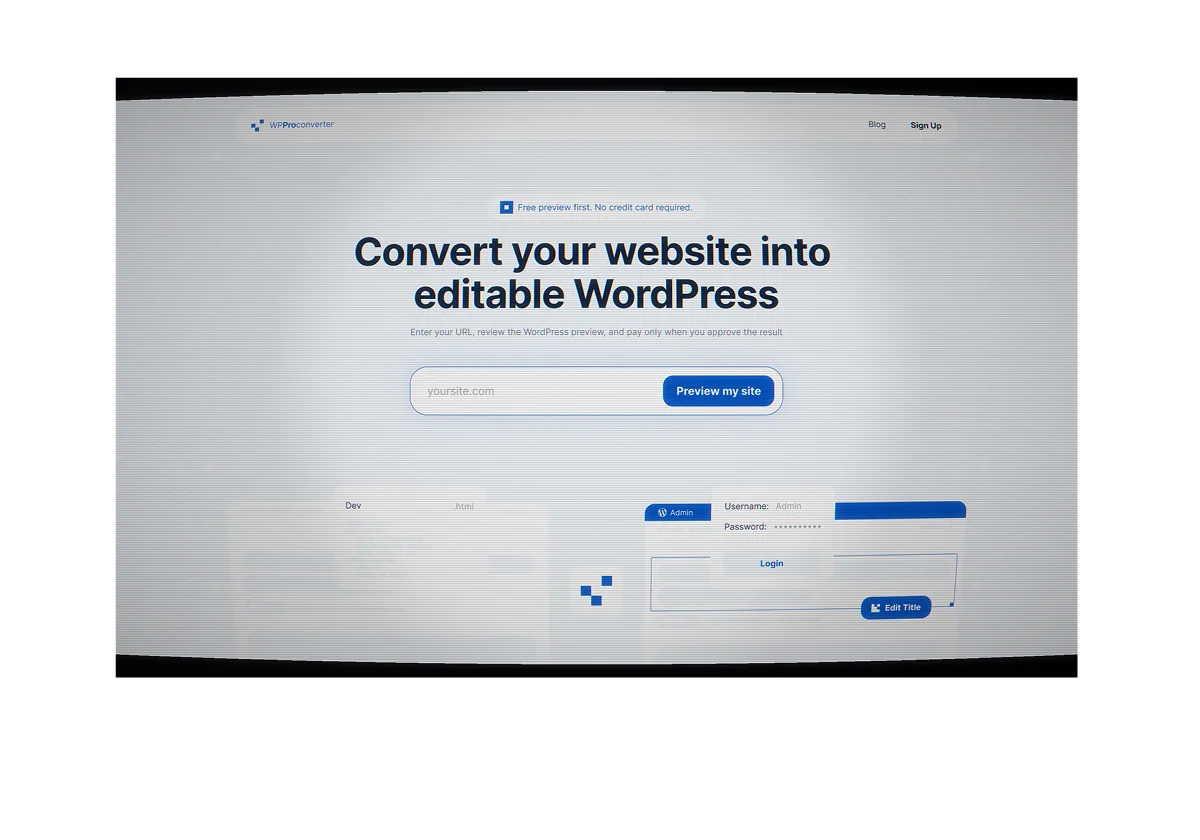 WPproConverter project screen